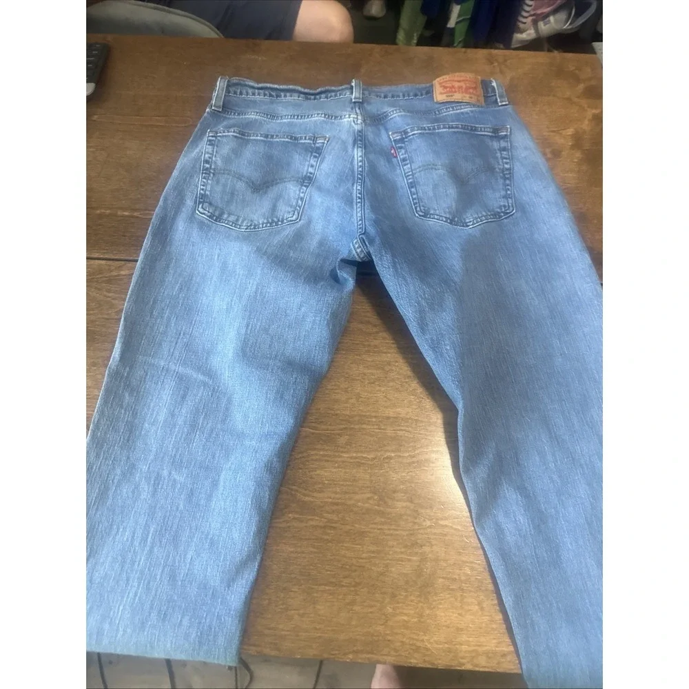 Levis 559 Jeans Mens Blue Relaxed Straight Leg Denim Pants Medium Wash 36 x 30